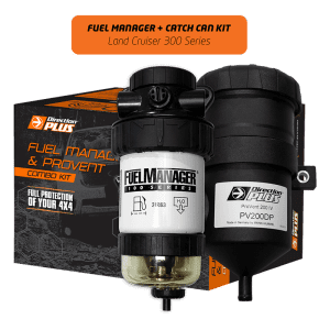 Fuel Manager pre-filter + catch can kit Land Cruiser 300 series mounting location