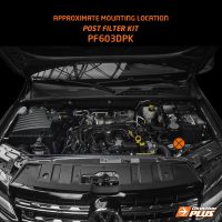 mounting location of POST-FILTER KIT FOR Amarok 2.0L 4cyl