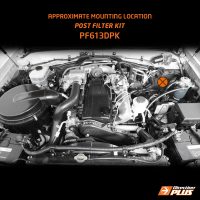 mounting location of POST-FILTER KIT for Land Cruiser 100 4.2L 6cyl