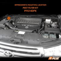 mounting location of POST-FILTER KIT for Land Cruiser 200 4.5L 8cyl