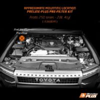 mounting location image of preline-plus pre-filter kit for TOYOTA PRADO 250 series