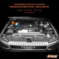 mounting location image of preline-plus + catch can kit for TOYOTA PRADO 250 series