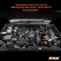 mounting location of pre-filter and catch can kit for next-gen ranger, everest and amarok 2L 4cyl