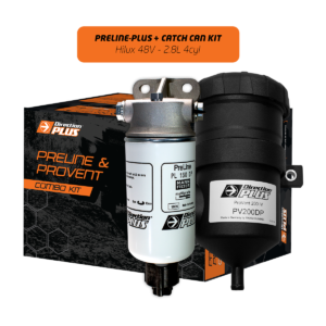 preline-plus pre-filter + Provent catch can kit general product image for Toyota HIlux 48V