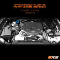 provent ultimate catch can mounting location image for Toyota HIlux 48V