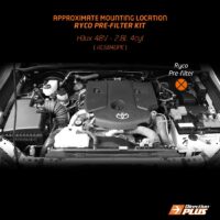 ryco pre-filter mounting location for Toyota HIlux 48V