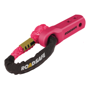 Roadsafe PINK Recovery Tow Hitch with Soft Shackle