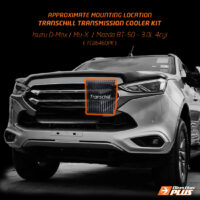 mounting location of transchill arctic black transmission cooler kit for MU-X, D-MAX and BT-50