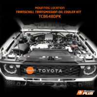 transchill arctic black kit mounting location for Land Cruiser 70 series and Hilux N80
