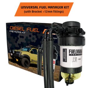 fuel manager universal pre-filter 12mm + bracket
