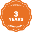 3 years warranty label