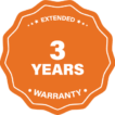 3 years warranty label