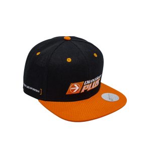 black and orange hat